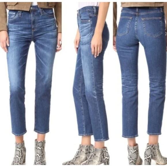 AG Adriano Goldschmied Jeans 31 Phoebe Vintage High Waisted Tapered Leg Anthro - Picture 2 of 10